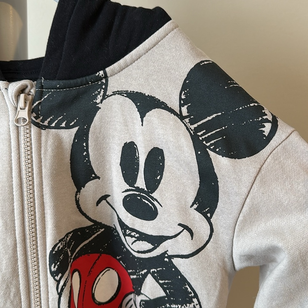 H&M x Disney Mickey Mouse Zip Up Hoodie 6X/7 - Picture 4 of 11